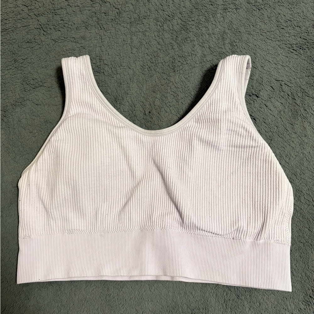 aerie Ribbed Seamless Bralette in Light lavender